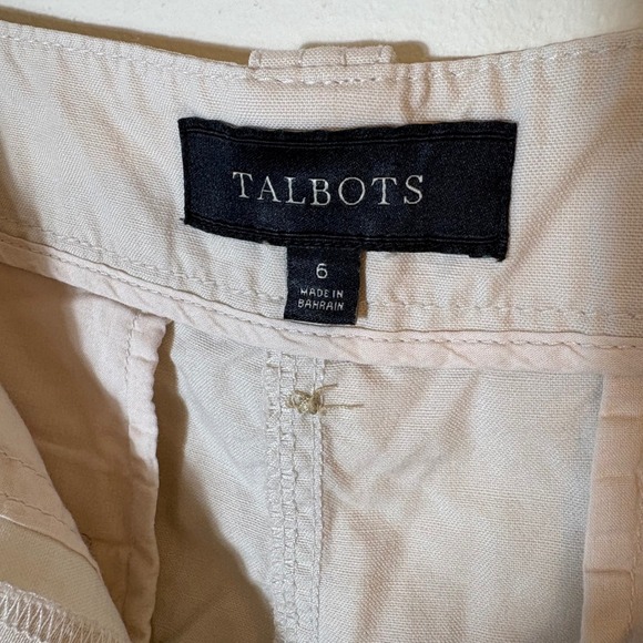 Talbots Heritage Beige Crop Wide Leg‎ Pants Women's Size 6 Casual Comfy - Picture 7 of 9